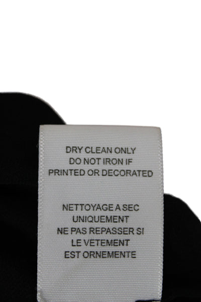Joie Womens Silk Scoop Neck Short Sleeve Shirt Black Size L