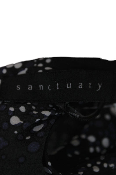 Sanctuary Women Black Polka Dot Cami Pajama Top V-Neck Sleeveless Size S