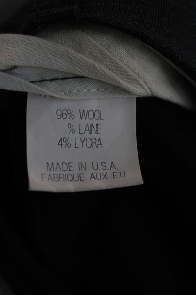 Theory Womens Dress Pants Gray Wool Button Front Business Size 2