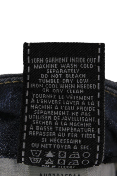 7 For All Mankind Womens Ankle Jeans Blue Mid Rise Button Fly Size 25