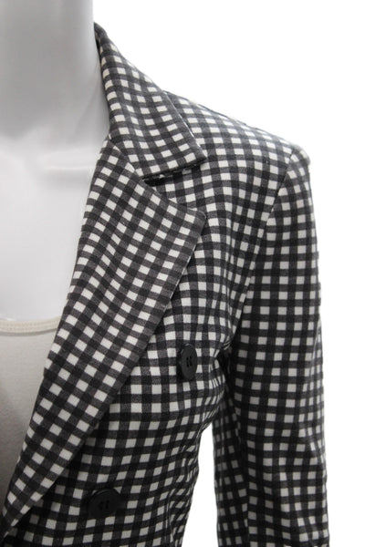 Bailey 44 Womens Black Checked Basic Jacket Button Long Sleeve Rayon Size XS