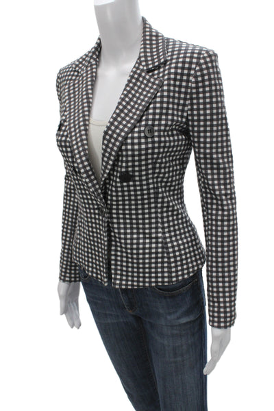 Bailey 44 Womens Black Checked Basic Jacket Button Long Sleeve Rayon Size XS