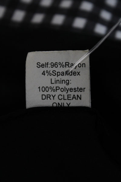Bailey 44 Womens Black Checked Basic Jacket Button Long Sleeve Rayon Size XS