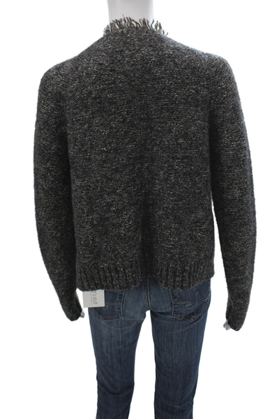 360 Sweater Womens Gray V-Neck Cardigan Long Sleeve Size M