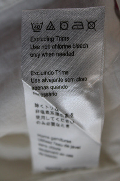 Christophe Sauvat Women Off Shoulder Cotton Tunic Blouse White Size XS