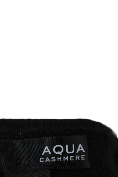 Aqua Cashmere Women Pullover Sweater Black Crew Neck 100% Cashmere Size XS