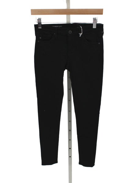 AG Adriano Goldschmied Womens Ankle Jeans Black Viscose Mid Rise Size 25