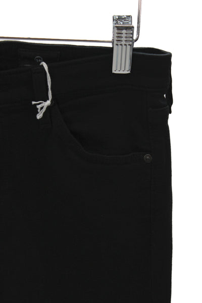 AG Adriano Goldschmied Womens Ankle Jeans Black Viscose Mid Rise Size 25