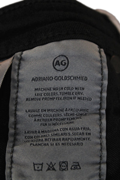 AG Adriano Goldschmied Womens Ankle Jeans Black Viscose Mid Rise Size 25