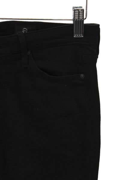 AG Adriano Goldschmied Womens Skinny Black Jeans Low Rise Button Size 25