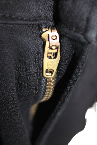 AG Adriano Goldschmied Womens Skinny Black Jeans Low Rise Button Size 25