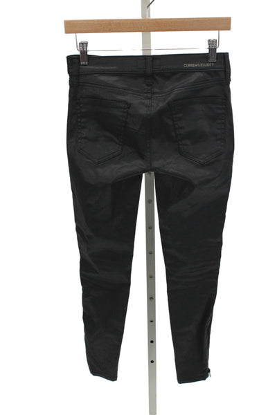 Current/Elliott Womens Skinny Black Low Rise Jeans Size 25