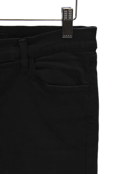 J Brand Womens Cropped High Waist Black Cotton Jeans Size 29