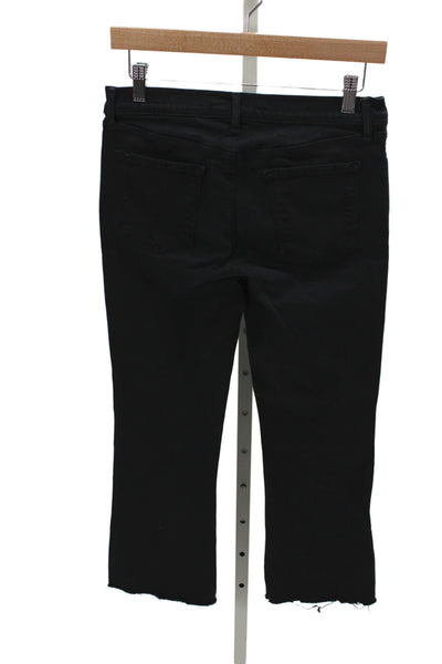 J Brand Womens Cropped High Waist Black Cotton Jeans Size 29