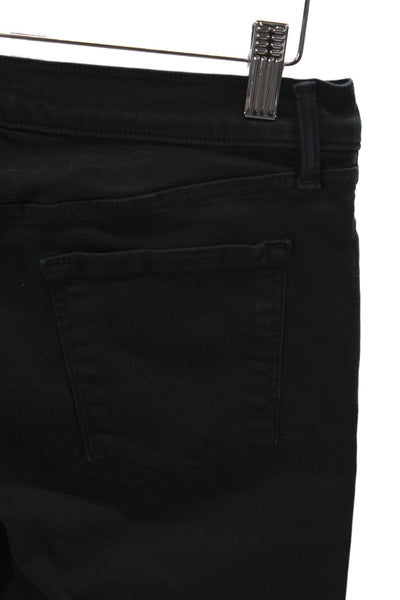 J Brand Womens Cropped High Waist Black Cotton Jeans Size 29