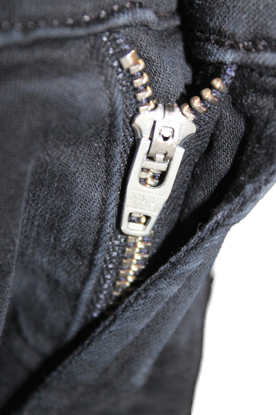 J Brand Womens Cropped High Waist Black Cotton Jeans Size 29
