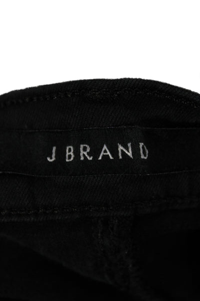 J Brand Womens Cropped High Waist Black Cotton Jeans Size 29