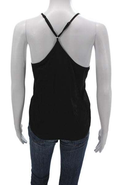 Ekouaer Women Full Slip Camisole Black Scoop Neck Sleeveless Solid Size XL