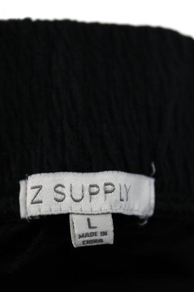 Z Supply Womens Black Solid Pants Size L