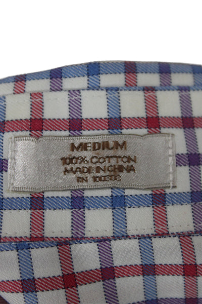 Peter Millar Men's Long Sleeves Button Down Plaid Shirt Shirt Size L