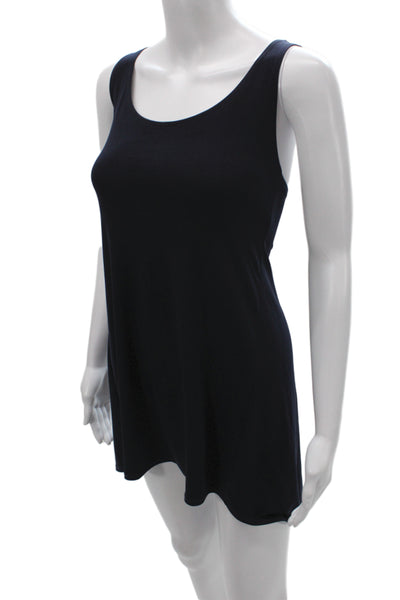Planet Womens Full Slip Dress Black Scoop Neck Sleeveless Microfiber Size 2