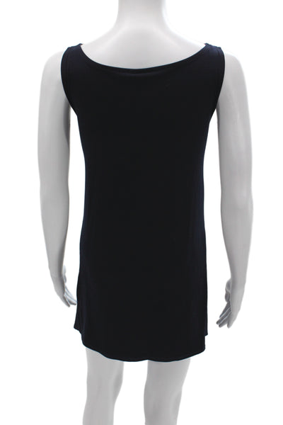 Planet Womens Full Slip Dress Black Scoop Neck Sleeveless Microfiber Size 2