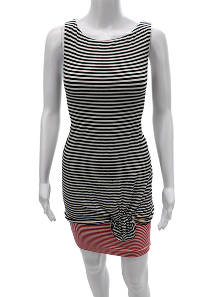 Bailey 44 Womens Black Tank Dress Scoop Neck Striped Nautical Size S