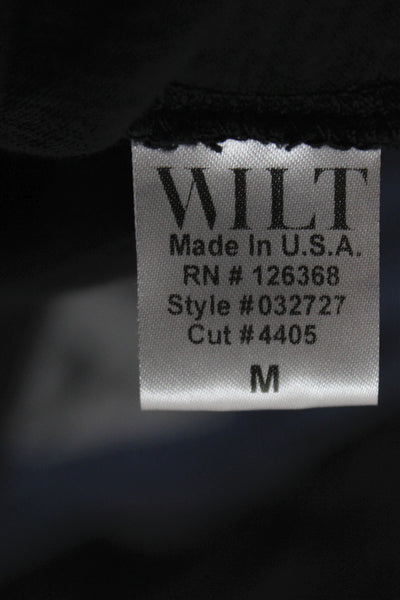 Wilt Women T-Shirt Pajama Top Black V-Neck Cotton Short Sleeve Size M