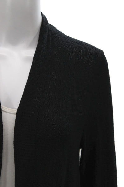 Ball Of Cotton Womens Cardigan Black V-Neck Long Sleeve Size M