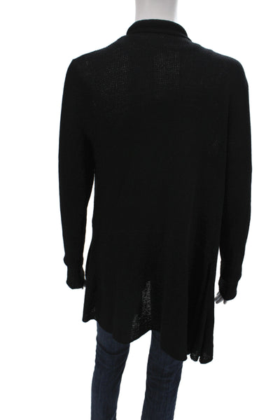 Ball Of Cotton Womens Cardigan Black V-Neck Long Sleeve Size M