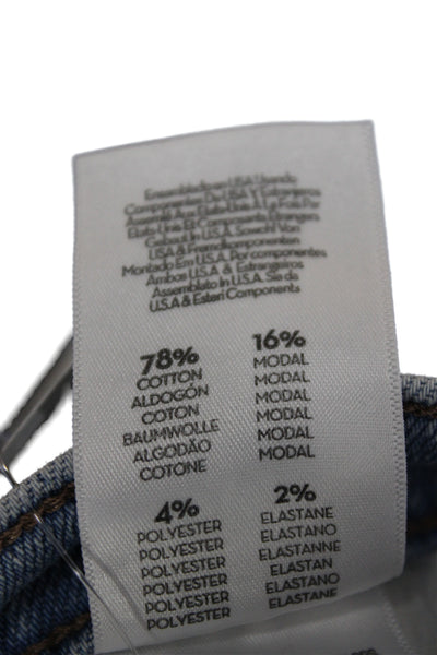 Mother Womens Flared Jeans Blue Cotton Mid Rise Button Fly Size 24
