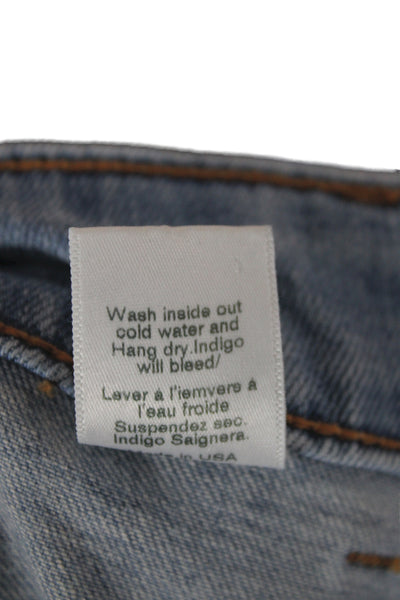 ASKKNY Unisex Wide-Leg Sailor Jeans Blue Mid Rise Cotton Blend Size 25