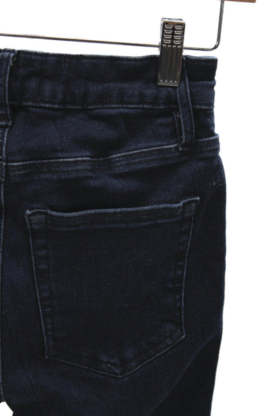 Frame Women Cropped Jeans Blue Cotton Mid Rise Size 24