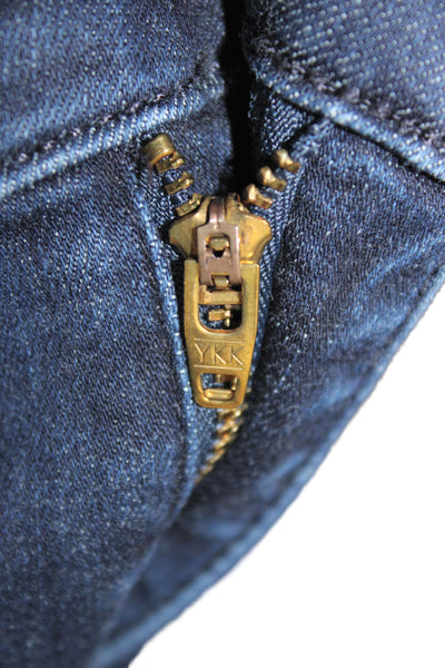 Frame Women Cropped Jeans Blue Cotton Mid Rise Size 24