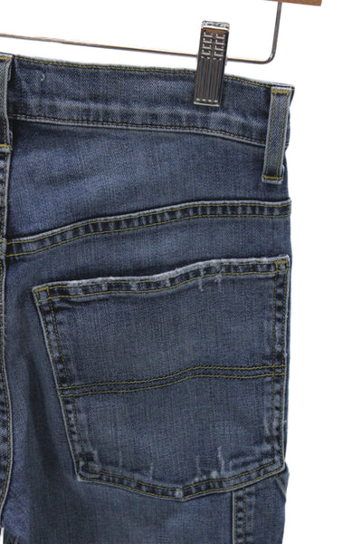 Nili Lotan Women Straight Blue Jeans Mid Rise Button Fly Size 24