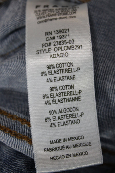Frame Women Cropped Mid Rise Blue Jeans Size 23
