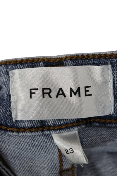 Frame Women Cropped Mid Rise Blue Jeans Size 23