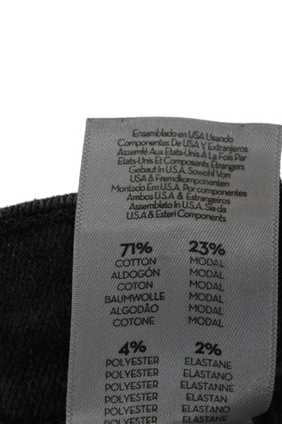 Mother Unisex Adults Cropped Black Cotton Jeans Mid Rise Size 24