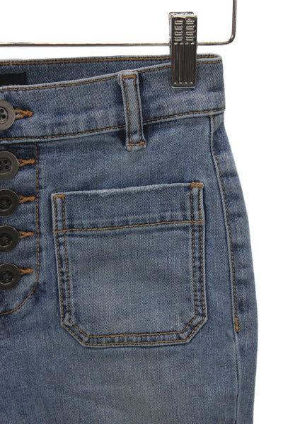 Ramy Brook Unisex Adults Flared Blue Jeans Size 24