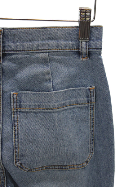 Ramy Brook Unisex Adults Flared Blue Jeans Size 24