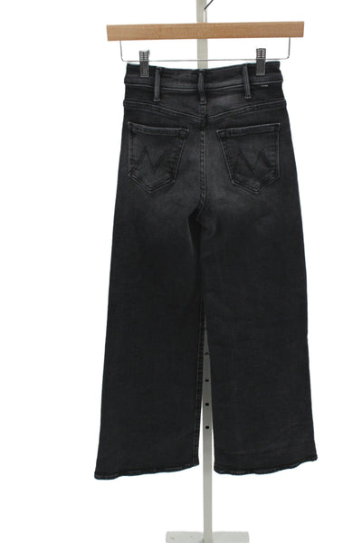 Mother Womens Wide-Leg Black Jeans Size 24