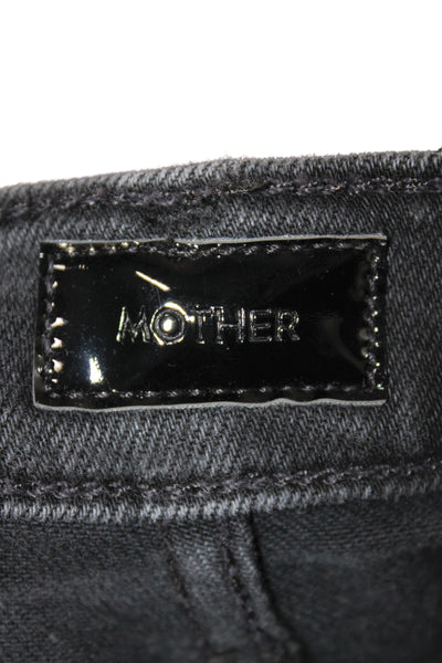 Mother Womens Wide-Leg Black Jeans Size 24