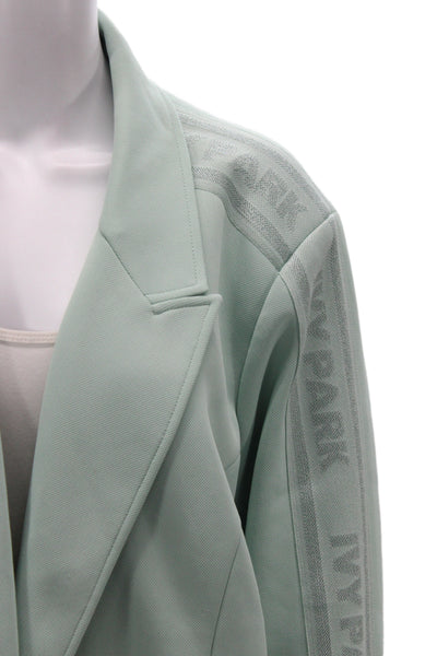 Adidas Womens Basic Jacket Green Button Polyester Size 2X