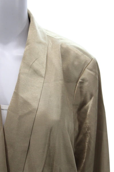 Madewell Women Gold Classic Jacket Button Long Sleeve Size 18
