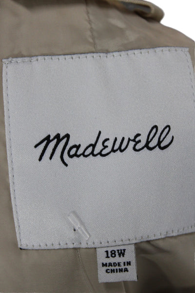 Madewell Women Gold Classic Jacket Button Long Sleeve Size 18