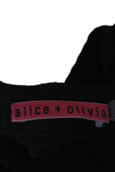 Alice + Olivia Womens Black Solid Pants Inseam 25 Size 8