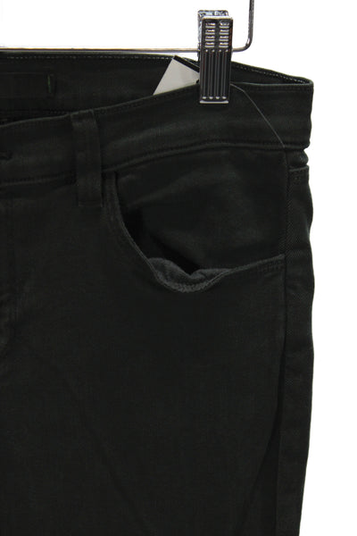 J Brand Women Skinny Black Jeans Cotton Blend Button 30 Inseam Size 29