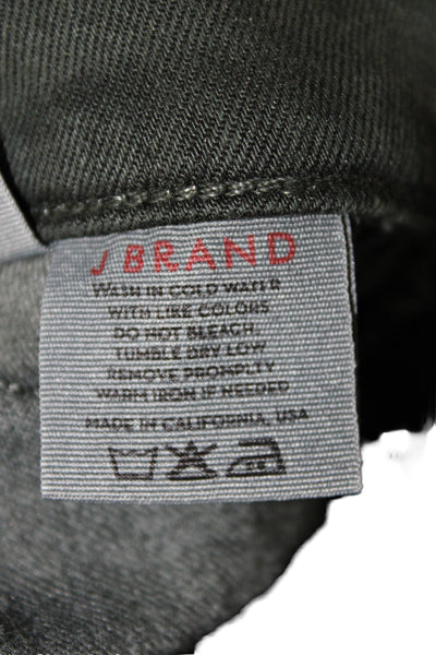 J Brand Women Skinny Black Jeans Cotton Blend Button 30 Inseam Size 29