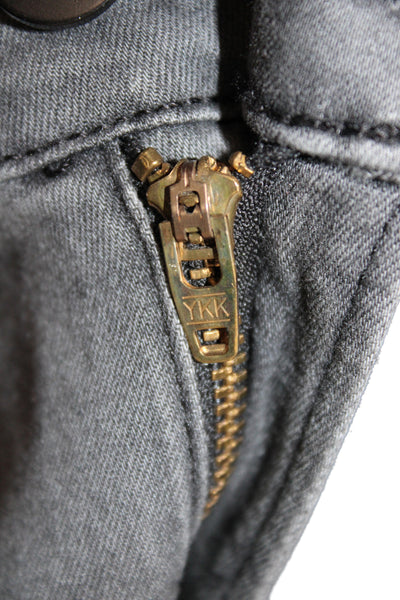 Frame Womens Skinny Gray Jeans Mid Rise Size 26