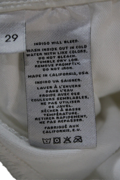J Brand Womens Skinny White Cotton Jeans Size 29